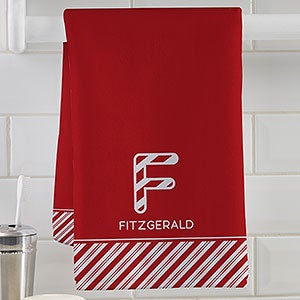 Candy Cane Lane Personalized Hand Towels