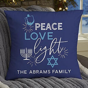 Hanukkah Personalized 18x18 Velvet Throw Pillow