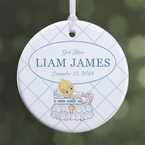 Precious Moments Boy's Christening Ornament - 1 Sided Glossy