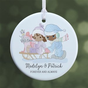 Precious Moments Sledding Couple Ornament - 1 Sided Glossy
