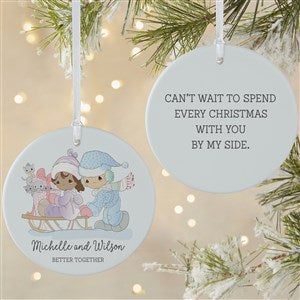 Precious Moments Sledding Couple Ornament - 2 Sided Matte