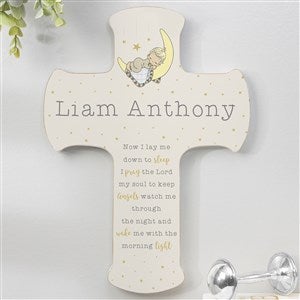Precious Moments Bedtime Baby Boy Personalized Cross 8x12