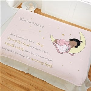 Precious Moments Bedtime Personalized Baby Girl 60x80 Fleece Blanket