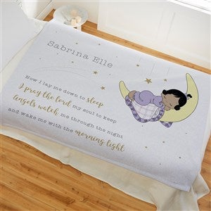 Precious Moments Bedtime Personalized Baby Girl 50x60 Sweatshirt Blanket