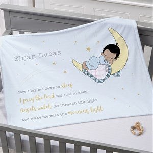 Precious Moments Bedtime Personalized Baby Boy 30x40 Fleece Blanket