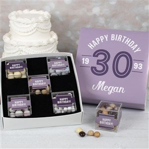 Modern Birthday For Her Personalized Premium Gift Box with Candy Favor Cubes
