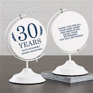 Retirement Personalized Wooden Decorative Globe