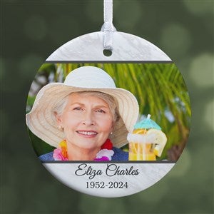 Single Photo Memorial Personalized Photo Ornament - 1 Sided Glossy