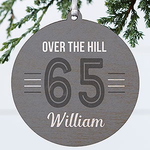 Modern Milestone Birthday Personalized Ornament - 1 Sided Wood