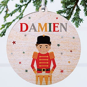 Nutcracker Character Personalized Ornament - 1 Sided Wood