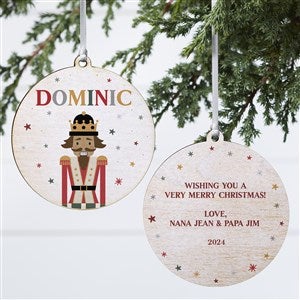 Nutcracker Character Personalized Ornament - 2 Sided Wood