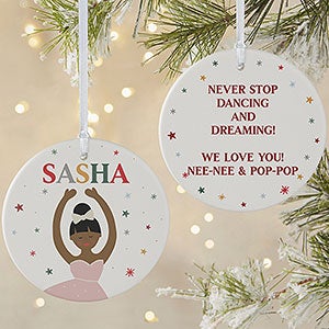 Sugar Plum Dancer Personalized Ornament - 2 Sided Matte