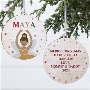 Sugar Plum Dancer Personalized Ornament - 2 Sided Wood