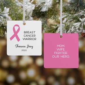 Choose Your Own Awareness Ribbon Personalized Ornament - 2 Sided Metal