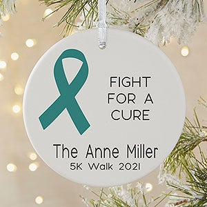 Choose Your Own Awareness Ribbon Personalized Ornament - 1 Sided Matte