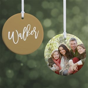 Family Scripty Name Personalized Ornament - 2 Sided Glossy