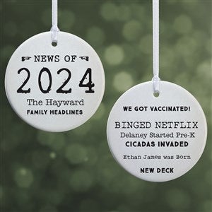 Events of the Year Personalized Ornament - 2 Sided Glossy