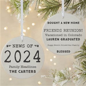 Events of the Year Personalized Ornament - 2 Sided Matte