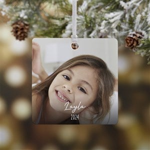 Through the Years Personalized Square Photo Ornament- 2.75 Metal - 1 Sided