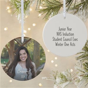 Through the Years Personalized Photo Ornament - 2 Sided Matte