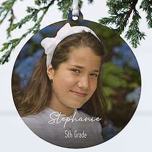 Through the Years Personalized Photo Ornament - 1 Sided Wood