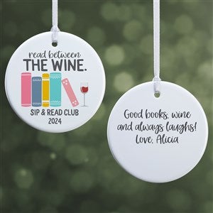 Book Club Personalized Ornament - 2 Sided Glossy
