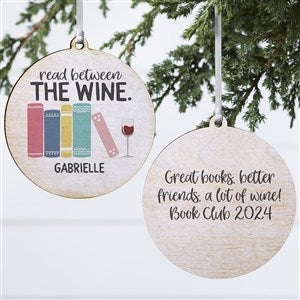 Book Club Personalized Ornament - 2 Sided Wood