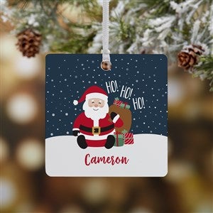 We've Been Good Santa Personalized Square Photo Ornament
