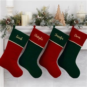  KLL Christmas Traditional Red Personalized Stockings