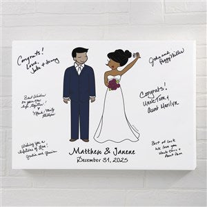 Wedding Couple philoSophie's Guest Book Personalized Canvas Print - 20x30