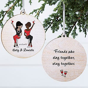 Best Friends philoSophie's Personalized Ornament - 2 Sided Wood