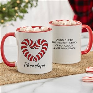 Precious Moments Candy Cane Heart Personalized Red Mug 11oz