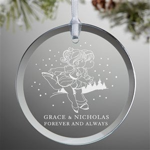 Precious Moments Ice Skating Couple Personalized Glass Ornament