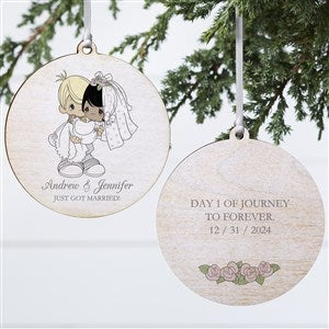 Precious Moments Wedding Ornament - 2 Sided Wood