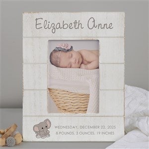 Precious Moments Baby Birth Info Shiplap Frame - 4x6 Vertical