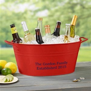 Patriotic Personalized Beverage Tub-Red