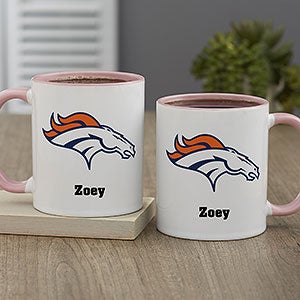 NFL Denver Broncos Personalized Coffee Mug 11oz Pink