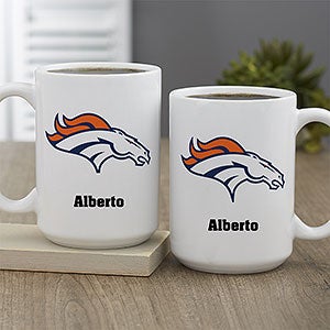 NFL Denver Broncos Personalized Coffee Mug 15oz White