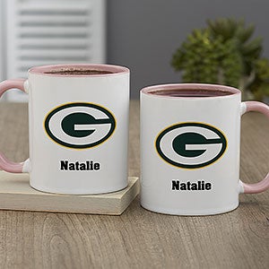 NFL Green Bay Packers Personalized Coffee Mug 11oz Pink