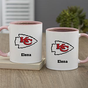 NFL Kansas City Chiefs Personalized Coffee Mug 11oz Pink