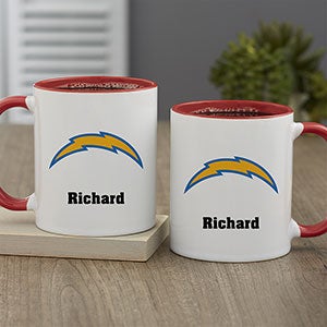 NFL Los Angeles Chargers Personalized Coffee Mug 11oz. - Red