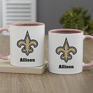 NFL New Orleans Saints Personalized Coffee Mug 11oz Pink