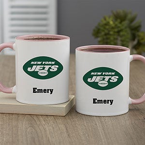 NFL New York Jets Personalized Coffee Mug 11oz. - Pink