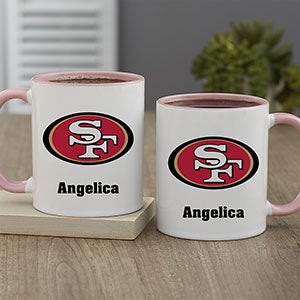NFL San Francisco 49ers Personalized Coffee Mug 11oz Pink