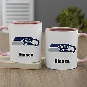 NFL Seattle Seahawks Personalized Coffee Mug 11oz Pink