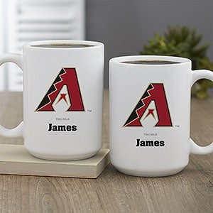 MLB Arizona Diamondbacks Personalized Coffee Mug 15 oz. - White