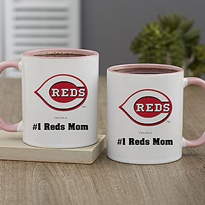 MLB Cincinnati Reds Personalized Coffee Mug 11oz. - Pink