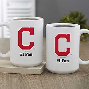 MLB Cleveland Guardians Personalized Coffee Mug 15 oz. - White