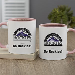 MLB Colorado Rockies Personalized Coffee Mug 11oz. - Pink