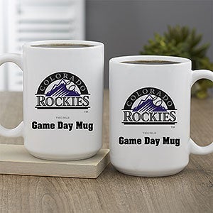 MLB Colorado Rockies Personalized Coffee Mug 15 oz. - White